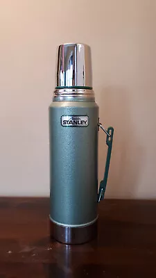 Aladdin Stanley Classic Vintage Green Steel Thermos With Handle 1 Quart A944DH • $23.50