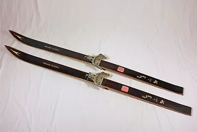 Vintage Asnes Turski Wooden Skis - 130 Cm - Made In Norway • $95.98