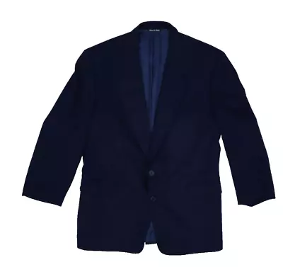 Pal Zileri Mens Navy Blue Wool Notch Lapel 2 Button Sports Coat Blazer 44L • $59.99