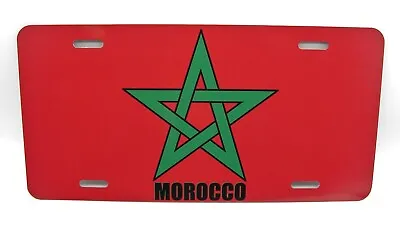 Morocco Moroccan Flag Metal Novelty License Plate Auto Tag  • $15