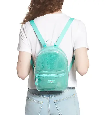 UGG Dannie II Mini Backpack Y2K Clear Sherpa Fur Teddy Tide Green Bag New • $50