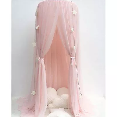 Kids Bed Curtain Dome Lace Crib Tent Canopy Stopping Mosquito Net Midges Insect • $85.68