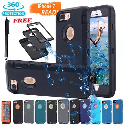 $11.99 • Buy Rugged Hybrid Shockproof Heavy Duty Hard Case Full Cover IPhone X 6s 6 8 7 Plus