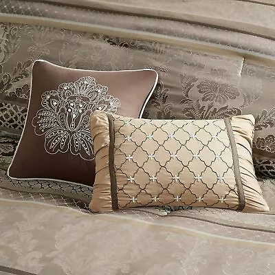 Madison Park Cozy Comforter Set-Luxurious Jaquard Traditional Damask Design All  • $235.02