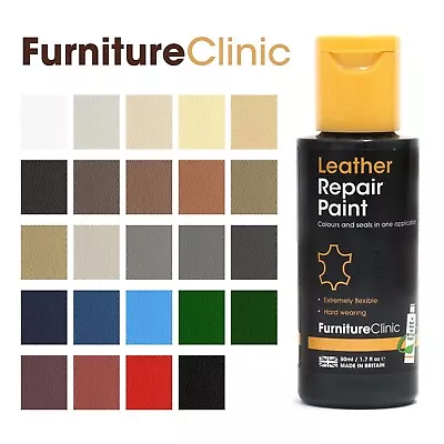 Leather Repair Paint ALL IN ONE Dye For Restoring Colour To Furniture Car Seats • £12.95