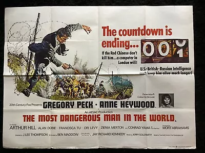 The Most Dangerous Man In The World Quad Poster 1969 Gregory Peck • £75