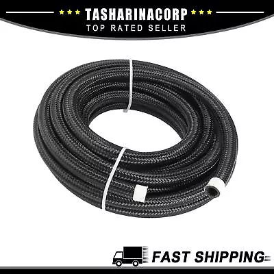 Universal Piece Of 1 25ft 8AN Fuel Hose 1/2  Braided Nylon Stainless Steel Hose • $61.12