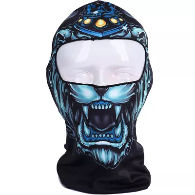 Balaclava Ghosts Skull Full Face Mask Windproof Masks Motorcycle Luminous Hood • $0.01