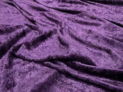 Crushed Velvet Velour Fabric Material - DAMSON • £1.99