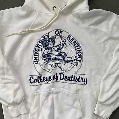 Vtg 70s 80s Kentucky College Of Dentistry Velva Sheen Hooded Sweatshirt S M USA • $48