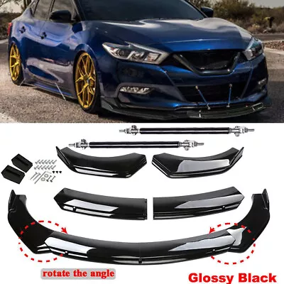 For Nissan Maxima Front Bumper Lip Body Kit Spoiler Splitter Gloss Black • $59.99