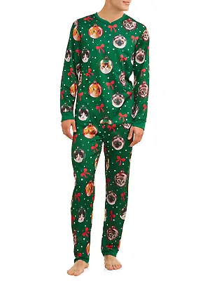 XL Ugly Sweater Christmas Cat Union Suit Pajamas One Piece Mens/Womens Light Up • $22.45