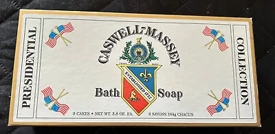 CASWELL-MASSEY Presidential Bath Soap. 3 Bath Cakes 5.8 Oz Each.  Never Used. • £24.11