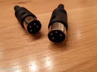 Pack Of 2 - Standard 4 Pin Din Plug Audio Connector (715) • £2.60