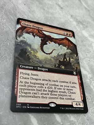 Mtg Chaos Dragon EXTENDED ART Card D&D Forgotten Realms Magic NM/M • £1