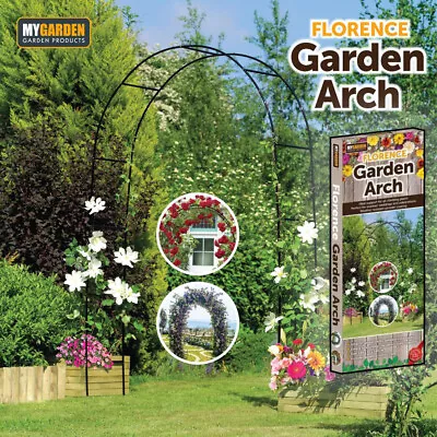 Florence Garden Arch For Climbing Plants Flowers Rose Arch 2.4M High Paths Views • £12.49