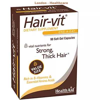 HealthAid Hair-Vit 90 Caps Hair For Hair Growth Essential Vitamins And Minerals • £49.99