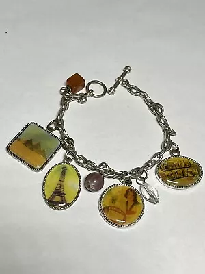 Vintage Bracelet VV2361 Travel Resin Metal Charm Souvenirs AAI • $11