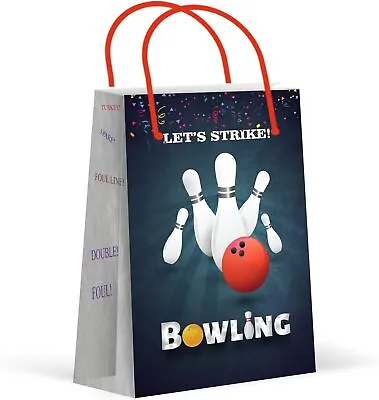 Premium Bowling Party Bags 12 Pack - Favor Treat Gift Goody Decorations • £33.59