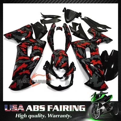 Camouflage Red Fairing Kit For Kawasaki Ninja 650R 2006 2007 2008 EX650 Body Kit • $579.85