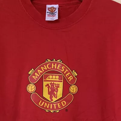 MANCHESTER UNITED RED DEVILS Official Short Sleeve Graphic Men’s T-Shirt Large • $13