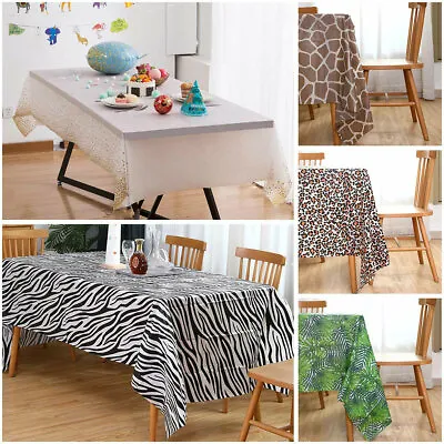 $9.99 • Buy Rectangle Table Cloth Desk Water Resistant Party Tablecloth Cover Protector Home