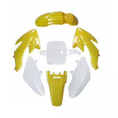 Yellow Plastics Fairing Kit For Honda CRF50 Atomik Thumpstar 110 125cc Dirt Bike • $44.45