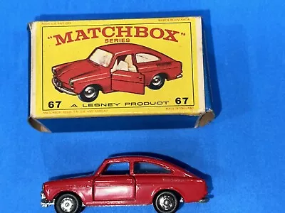 Matchbox Series #67 Volkswagen 1600 Tl Near Mint+ W/ Box Very Nice!!! • $8