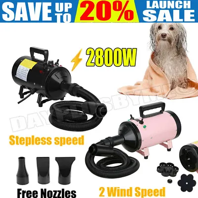 £12 • Buy 2800W Pet Dog Grooming Hair Dryer Heater Blower Hairdryer Low Noise NEW 