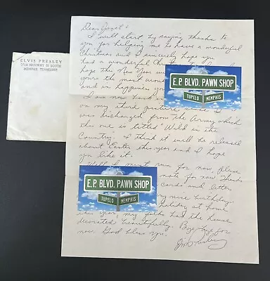 Elvis Secretarial Letter Autograph / Graceland / 1961 / Wild In The Country / • $125