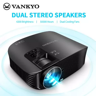 $79 • Buy VANKYO 1080P FHD Video Projector Portable Home Theater Cinema HiFi Speaker HDMI