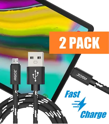 $9.48 • Buy 2 Pack 4ft, 6ft,10ft Micro USB Cable Fast Charger Data Sync Cord For Tablets