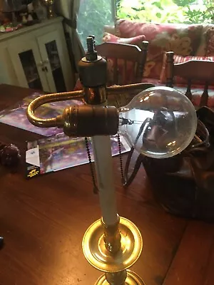 Virginia Metalcrafters Brass Table Lamp Harvin Mark Candlestick Vintage 2 Bulb • $47.80