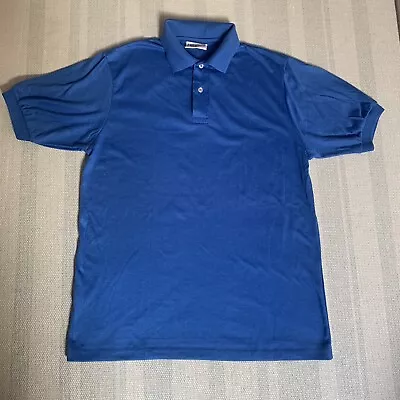 Vintage Hanes Polo Shirt Adult Large 50/50 Blank Made In USA Blue Collared 80s • $13