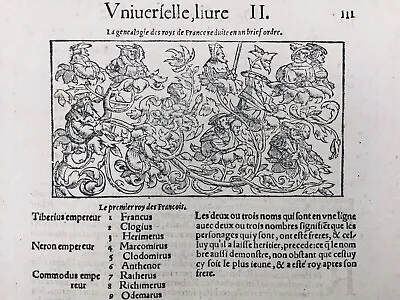 £42.15 • Buy Genealogy Of Kings France 1575 Charlemagne Grapeseed Eude Encyclopédie Munster