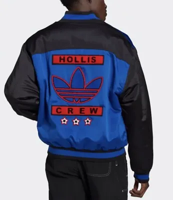 $199.99 • Buy Adidas Run DMC Hollis Crew Collegiate Jacket Men's Size L Blue/Black (GN5931)