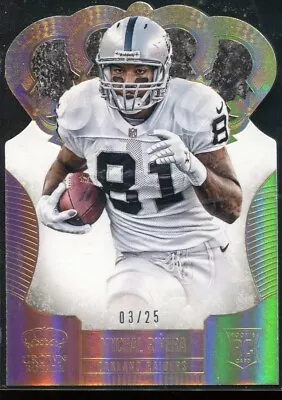 2013 Panini Crown Royale Mychal Rivera /25 Gold Die Cut #175 Las Vegas Raiders • $7