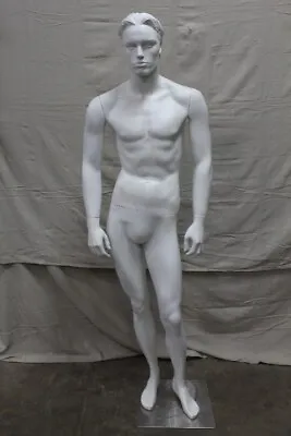 Male Full Body Manikin Full Face White Mannequin Vintage Quality Collapsible • $249.99