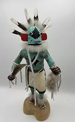 Vintage A Yashi Carved Hopi Kachina ~ Katsina Blue Ogre Signed • $59