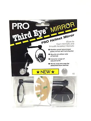 THIRD 3rd EYE BIKE BICYCLE PRO HELMET MIRROR BLACK NEW • $18.95