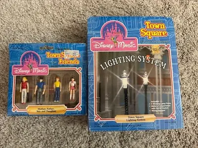 Vintage DISNEY MAGIC TOWN SQUARE Toy Lighting System & Town Square Friends • $34