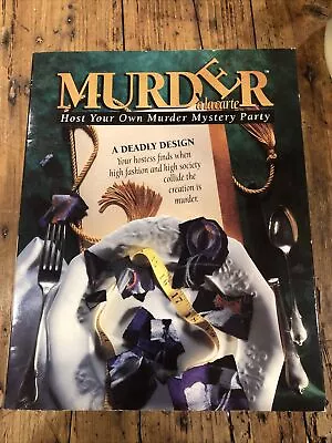 A Deadly Design Murder Ala-carte Host Your Own Party Game Unused Complete 1993 • $12