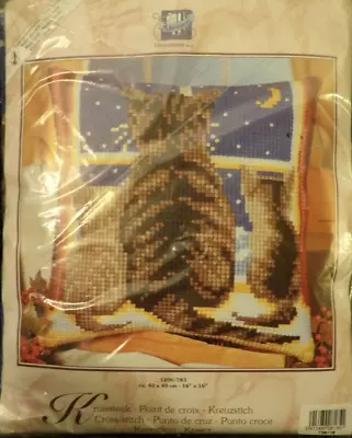 Cat Embroidery Pillow Cushion  Kit 1200/783 By Verachtert • $36.50