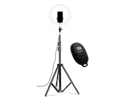 14 LED Ring Light 6000K 3 Colour Dimmable Stand Tripod Phone Holder Studio Video • $5.99