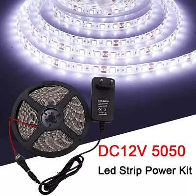 5m LED Strip Lights 12V Waterproof 5050 SMD Warm White 300 LEDs 60led/m Daylight • $8.99