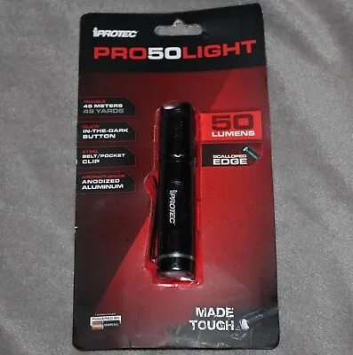 IPROTEC Pro 50 4  Light Pocket 50 Lumens LED Flashlight Self Defense Edge NEW • $14.95