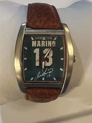 Vtg NFL Miami Dolphins Dan Marino Quartz Men’s Watch Needs Battery Nice As Is • $30