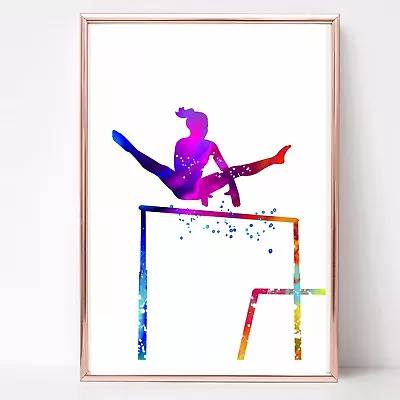 Gymnastics Dance Watercolor A4  Print Wall Art Picture Gift 89 Unframed • £3.85