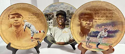 Lot Of 3 - Babe Ruth / Willie Mays Masterpiece Edition Bradford Exchange Plate • $39.99