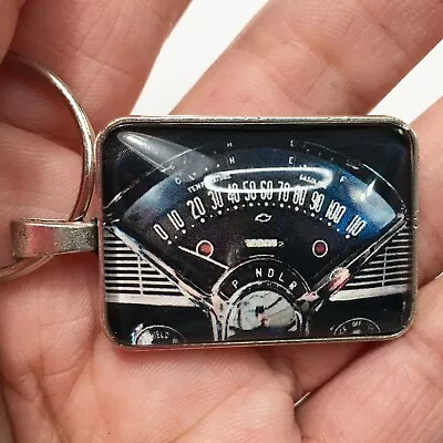 Vintage Chevrolet 210 Chevy Belair Speedometer 1955-1956 Reproduction Keychain • $12.95